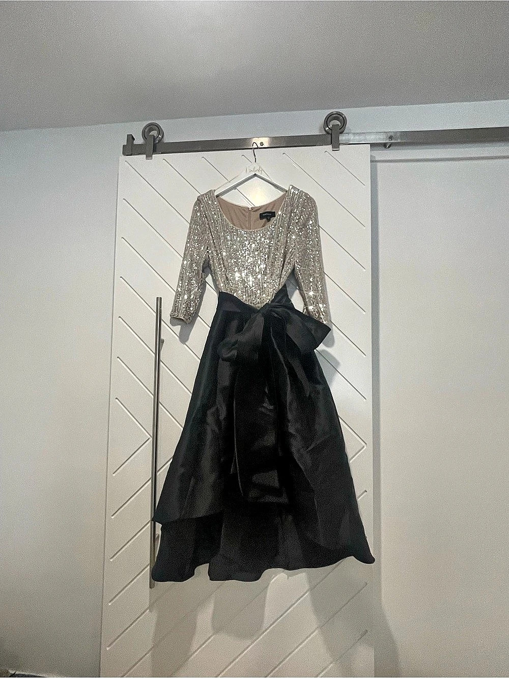 Sequin Bodice Black & Silver Like New